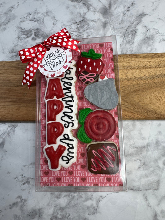 Happy Valentine's Day Sugar Cookie Gift Box