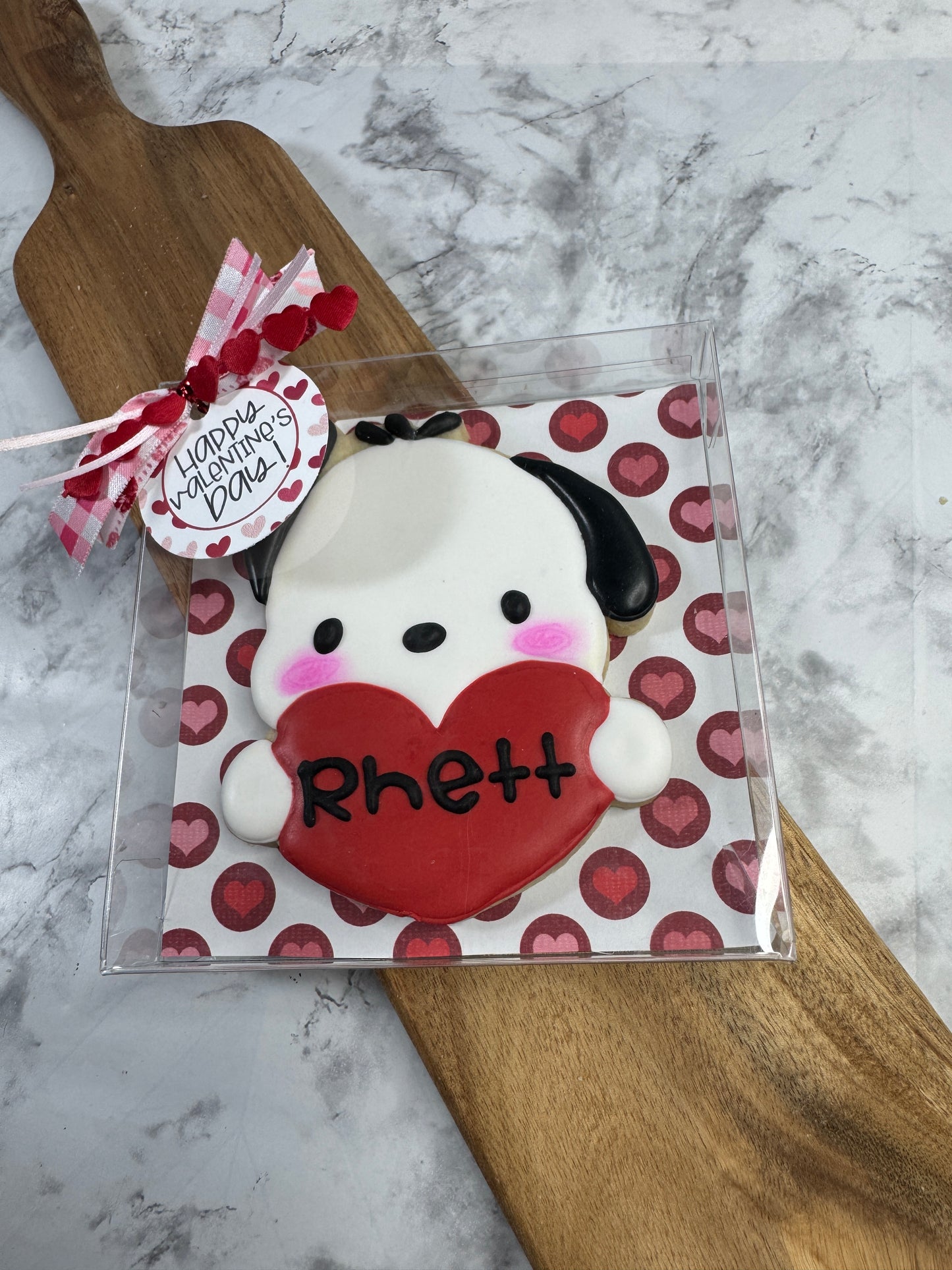 Valentine's Day Puppy Sugar Cookie Boxed Gift