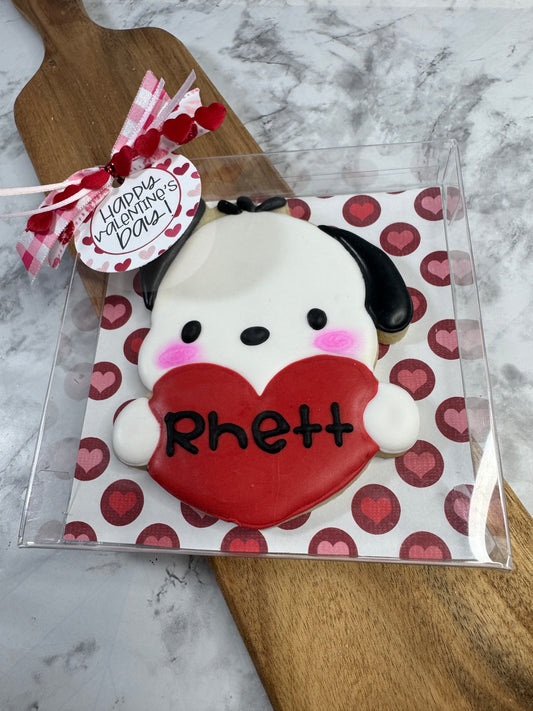 Valentine's Day Puppy Sugar Cookie Boxed Gift