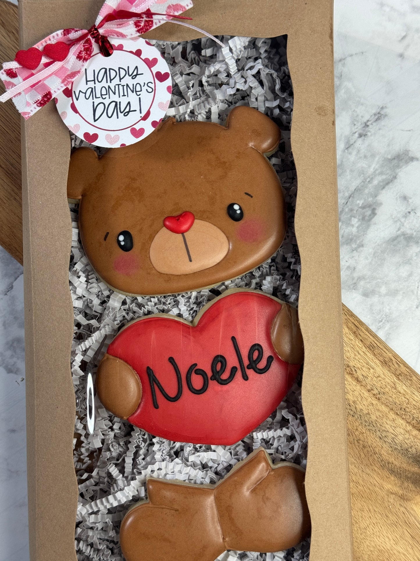 Valentine's Day 3 Piece Bear Boxed Cookie Set
