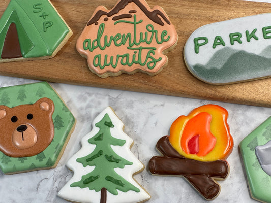 Adventure Awaits Camping Decorated Cookie Set