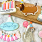 Let's PAWTY- Dog Themed Birthday Party Custom Cookie Set