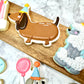 Let's PAWTY- Dog Themed Birthday Party Custom Cookie Set