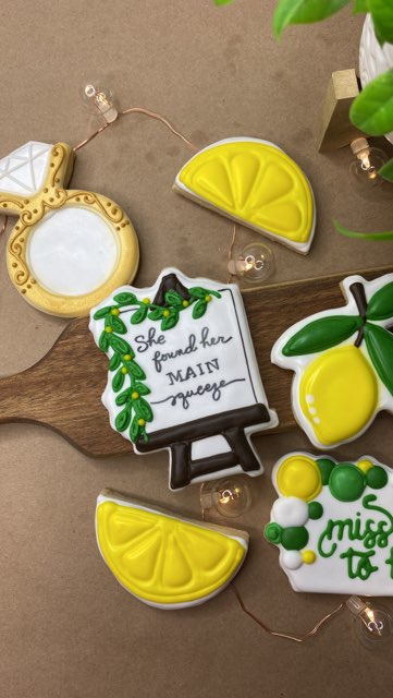 She Found Her Main Squeeze Bridal Shower Custom Sugar Cookie Set