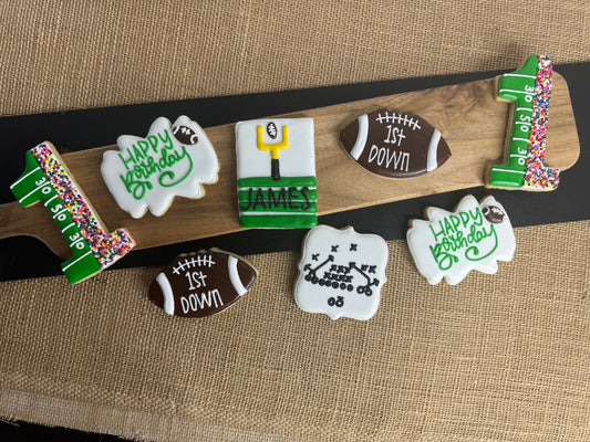 Football Birthday Cookie Set