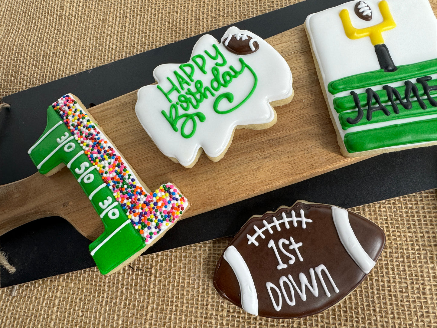 Football Birthday Cookie Set