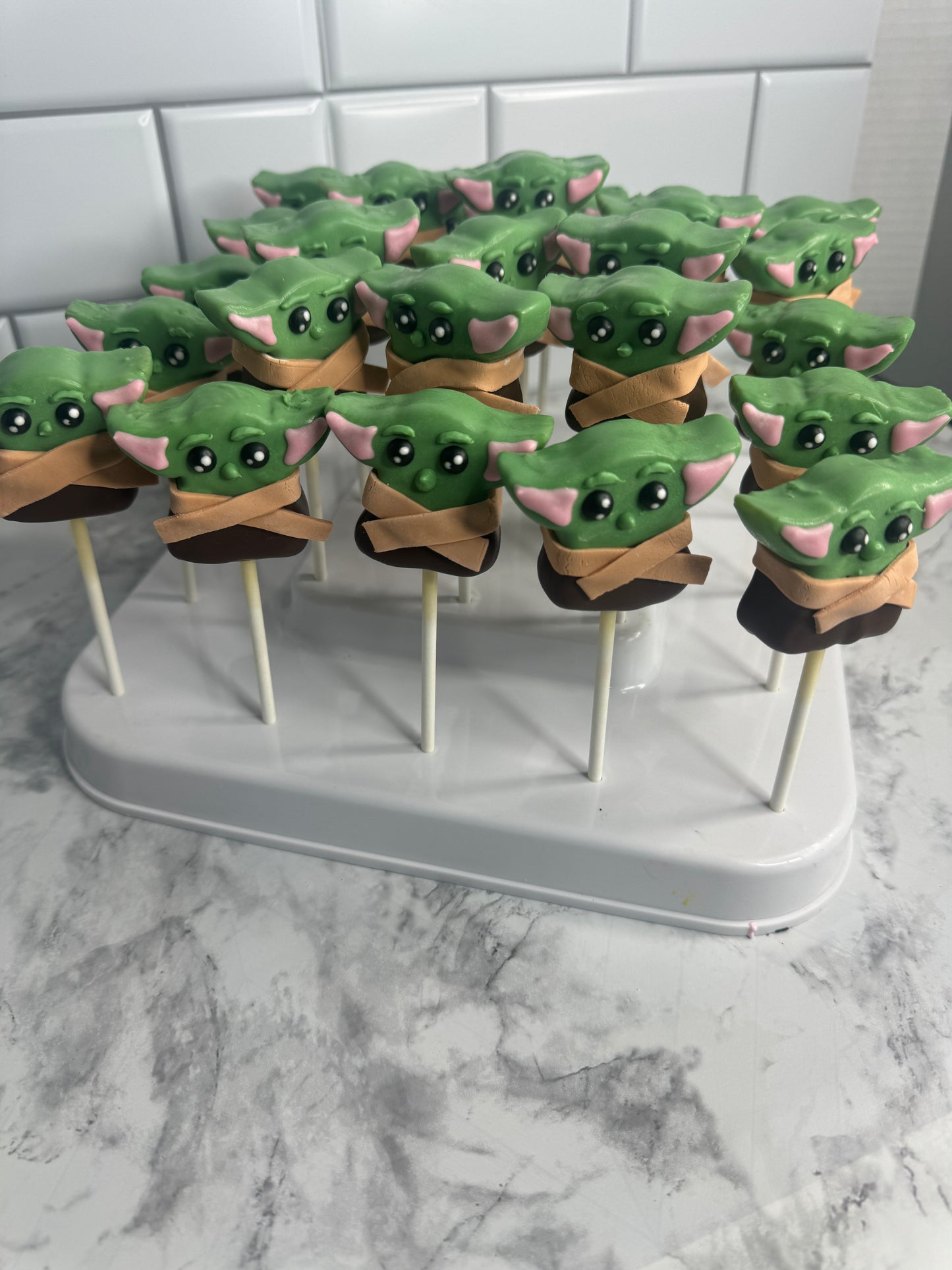 Baby Yoda Shaped Cake Pops