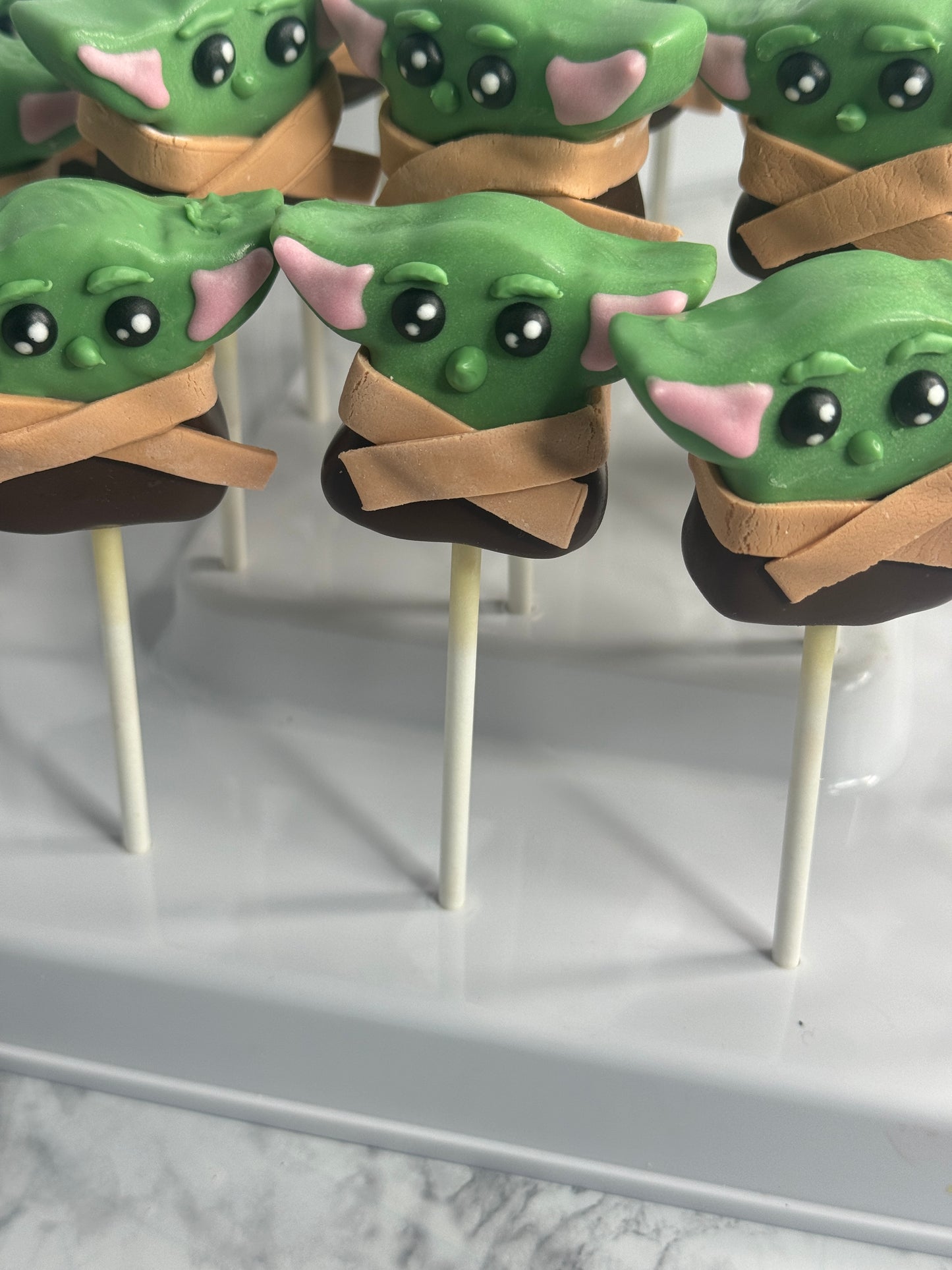 Baby Yoda Shaped Cake Pops