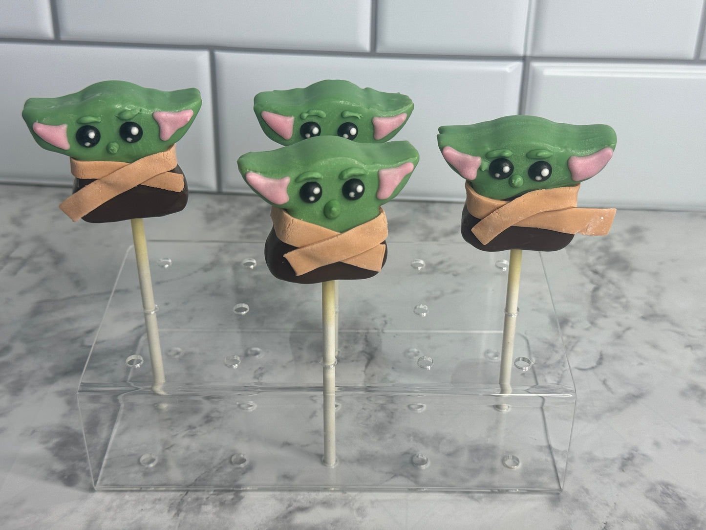 Baby Yoda Shaped Cake Pops