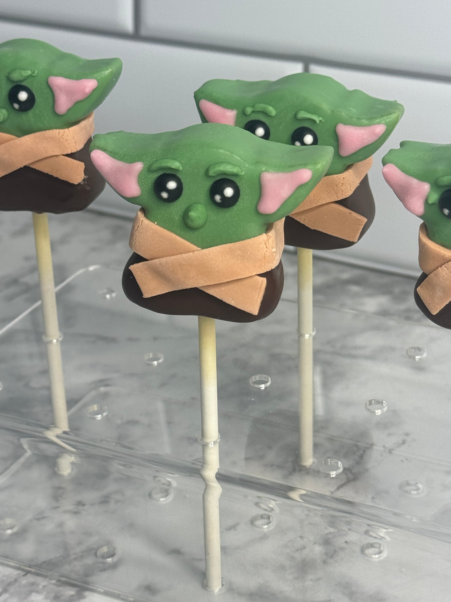 Baby Yoda Shaped Cake Pops