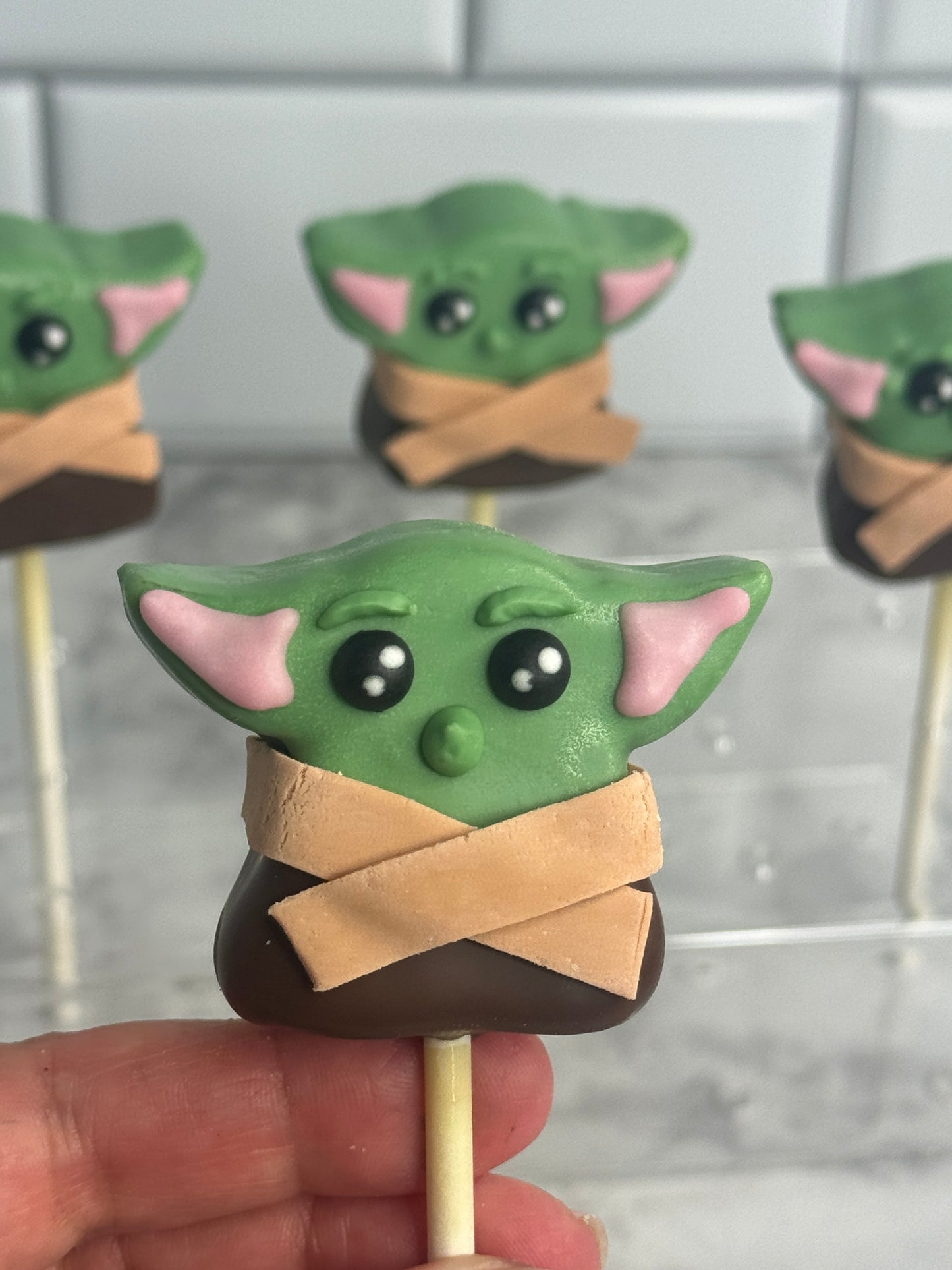 Baby Yoda Shaped Cake Pops