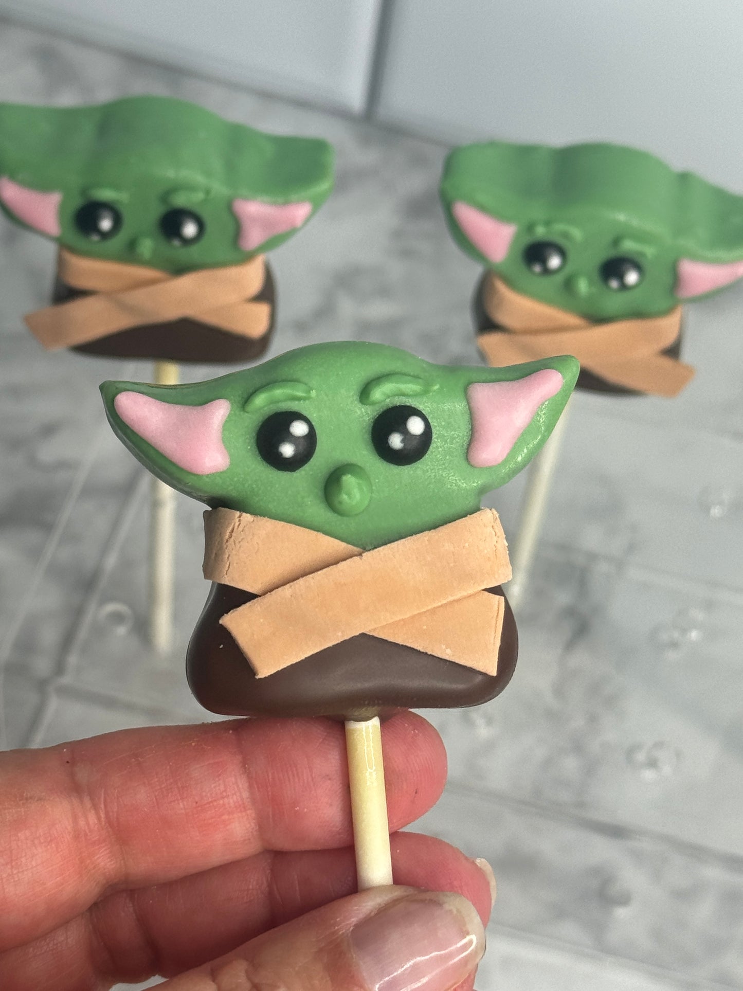 Baby Yoda Shaped Cake Pops