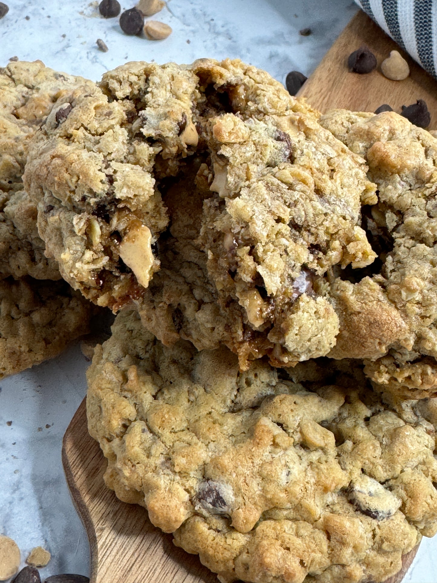 Oatmeal, Peanut Butter Chip, Chocolate Chip, and Toffee Gourmet Cookie