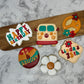 Two Groovy Retro Sugar Cookie Birthday Set