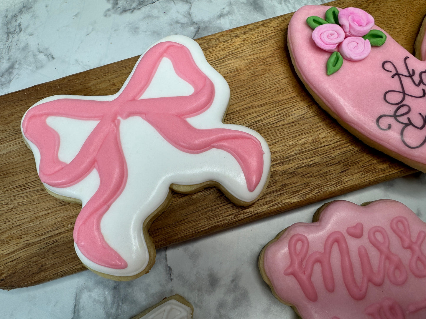 Pretty in Pink Bridal Shower Decorated Sugar Cookie Set