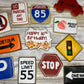 Sweet 16th Birthday or Driver's Test Road Sign Sugar Cookie Set