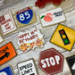 Sweet 16th Birthday or Driver's Test Road Sign Sugar Cookie Set