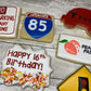 Sweet 16th Birthday or Driver's Test Road Sign Sugar Cookie Set