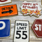 Sweet 16th Birthday or Driver's Test Road Sign Sugar Cookie Set