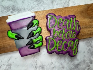 Death Before Decaf Halloween Sugar Cookie Duo Boxed Set