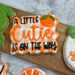 A Little Cutie Is on the way Baby Shower Decorated Cookie Set