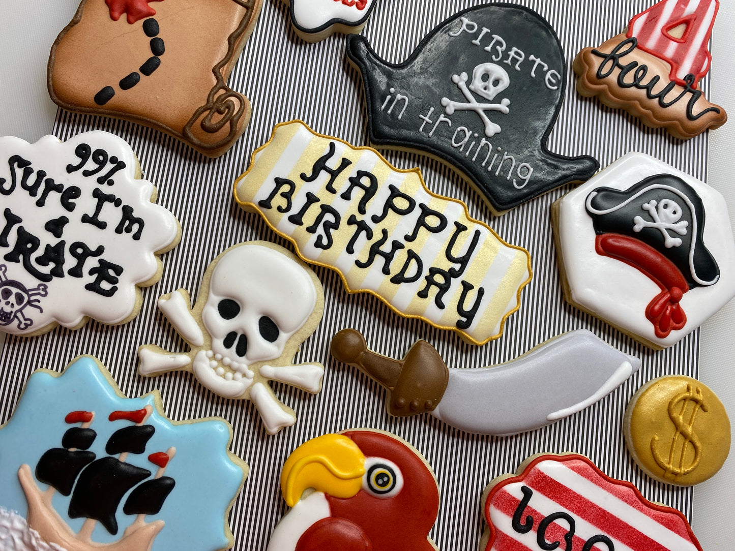 Pirate Themed Party Custom Cookies