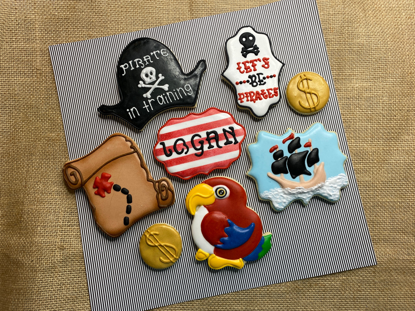 Pirate Themed Party Custom Cookies