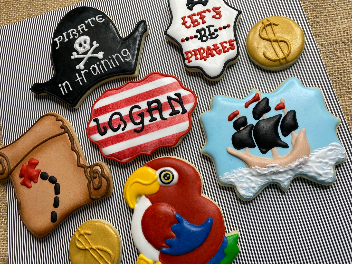 Pirate Themed Party Custom Cookies