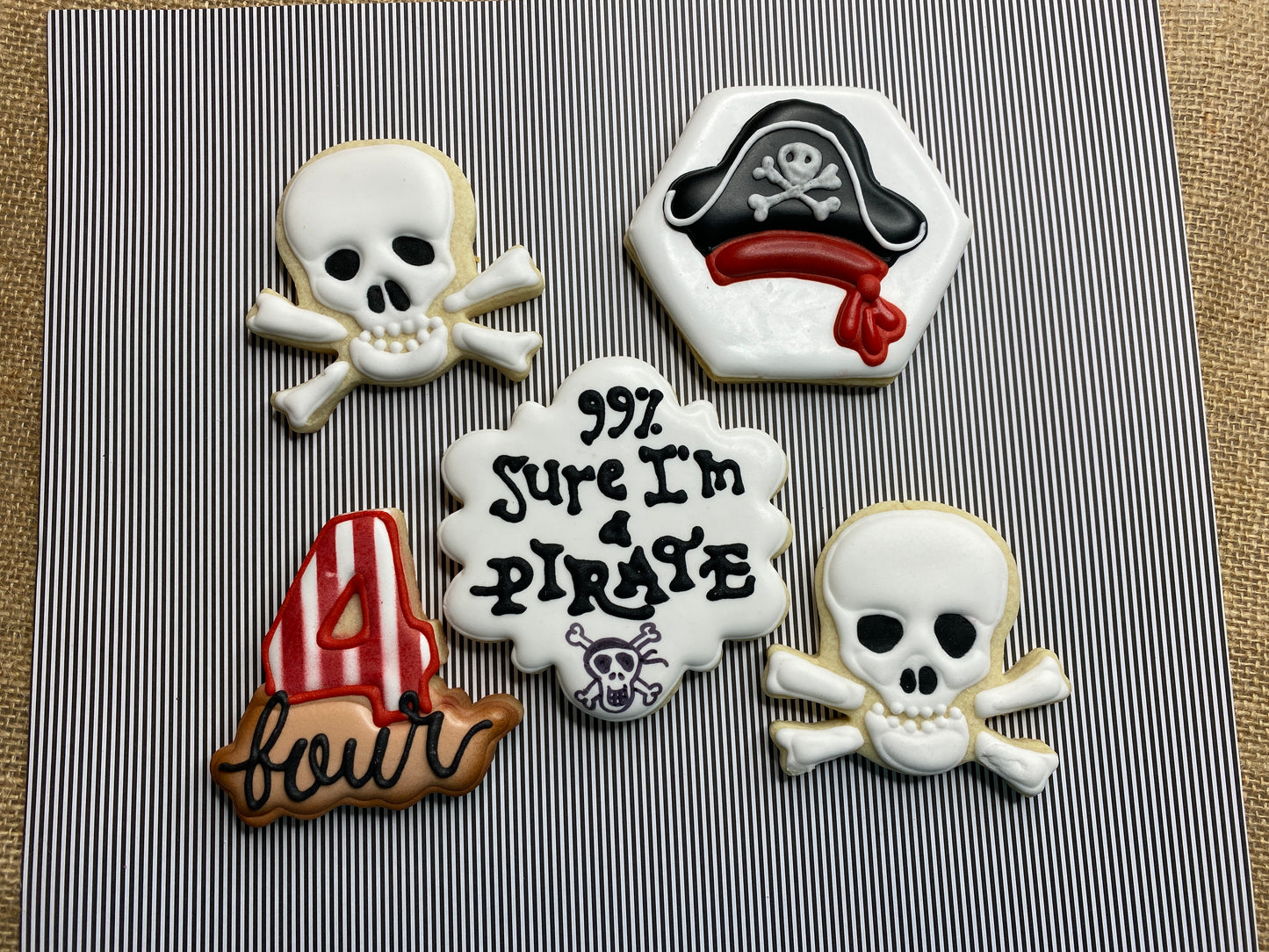 Pirate Themed Party Custom Cookies