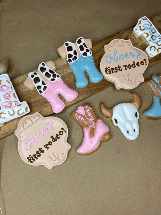 First Rodeo Birthday Cookie Set