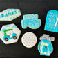 Let's PAR-TEE Golf Birthday Party Themed Sugar Cookie One Dozen Set, Pink or Blue