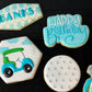 Let's PAR-TEE Golf Birthday Party Themed Sugar Cookie One Dozen Set, Pink or Blue