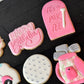 Let's PAR-TEE Golf Birthday Party Themed Sugar Cookie One Dozen Set, Pink or Blue