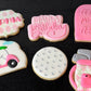 Let's PAR-TEE Golf Birthday Party Themed Sugar Cookie One Dozen Set, Pink or Blue