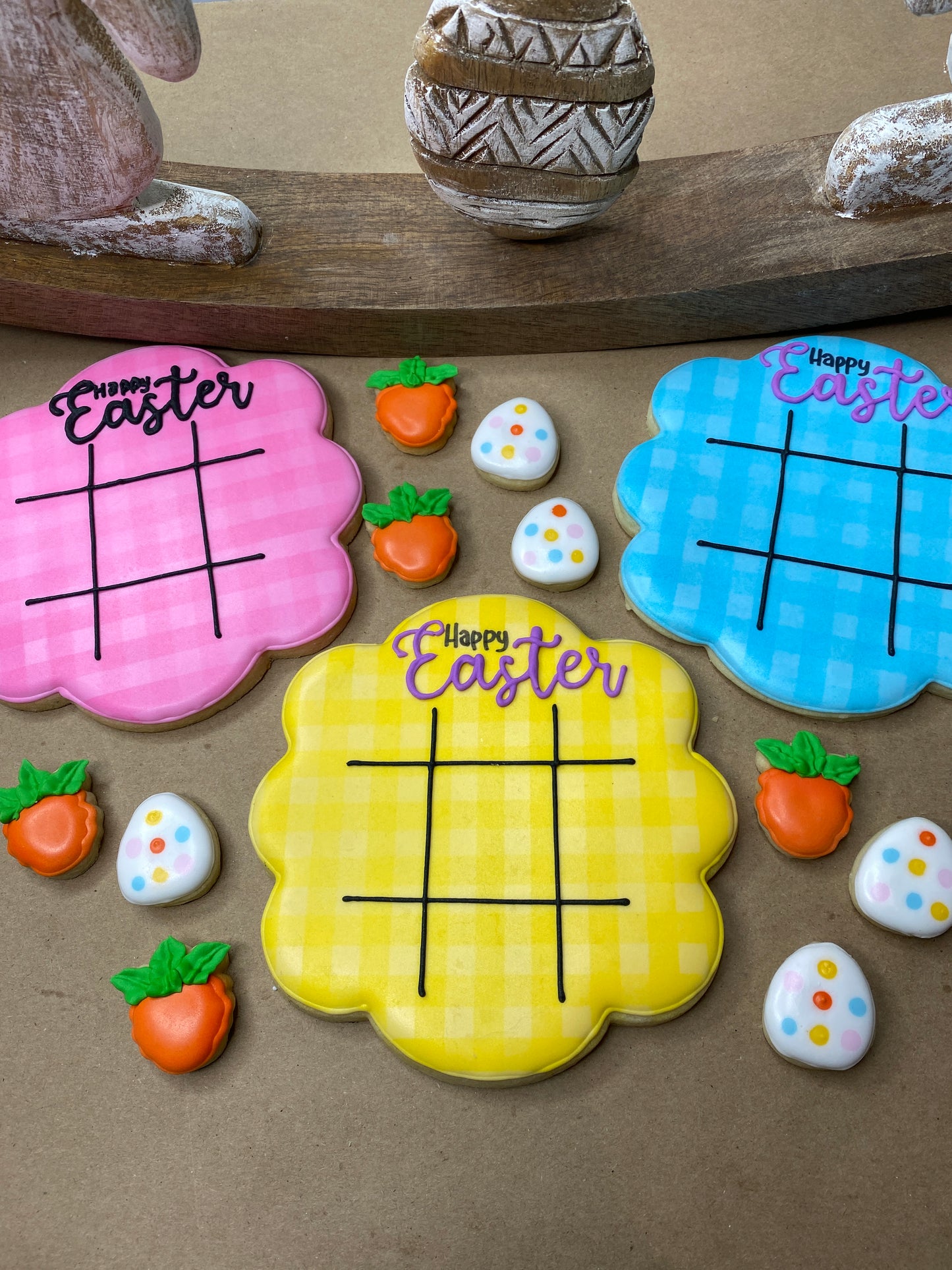 Easter Tic Tac Toe Sugar Cookie Game Set