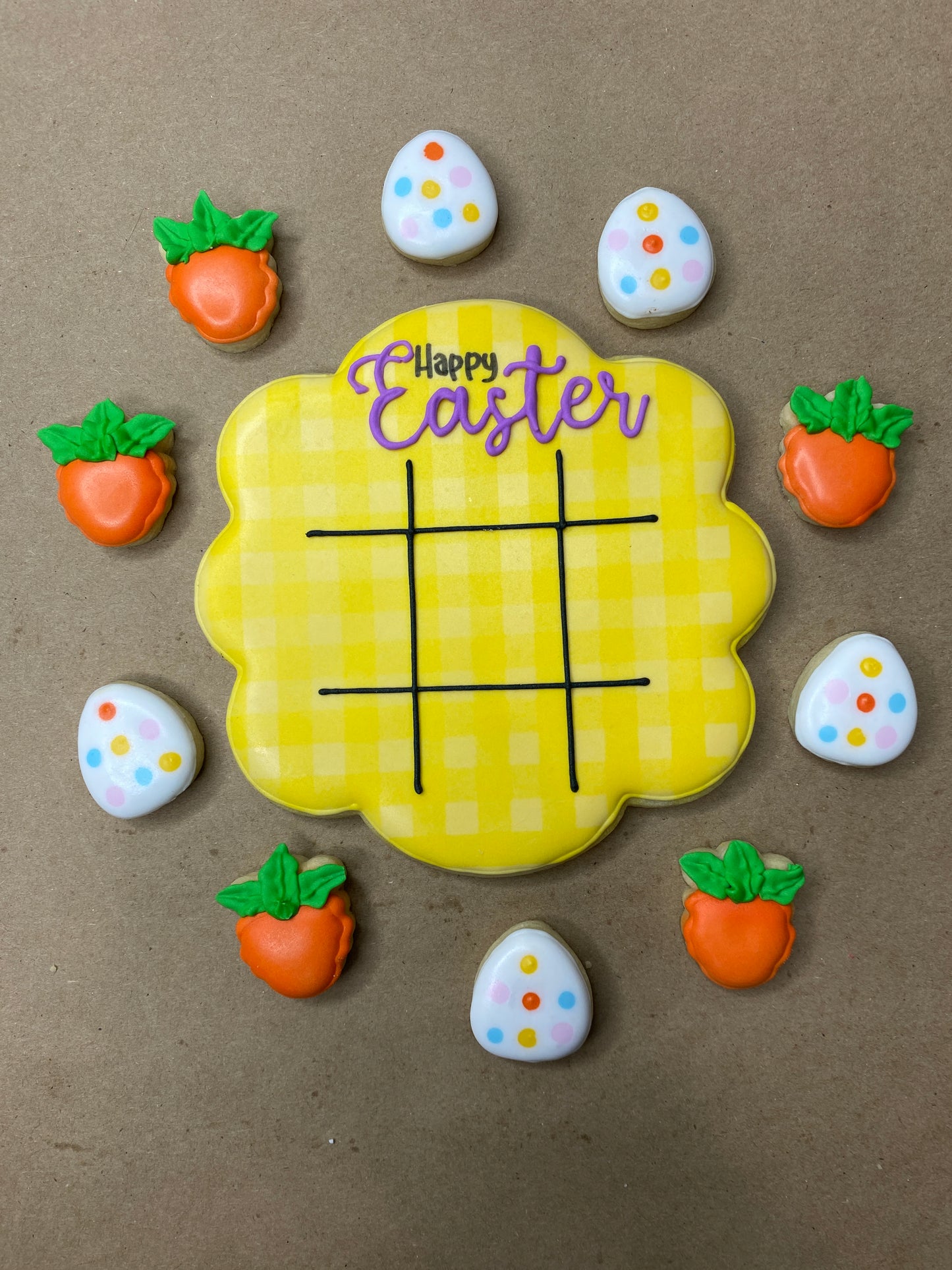 Easter Tic Tac Toe Sugar Cookie Game Set