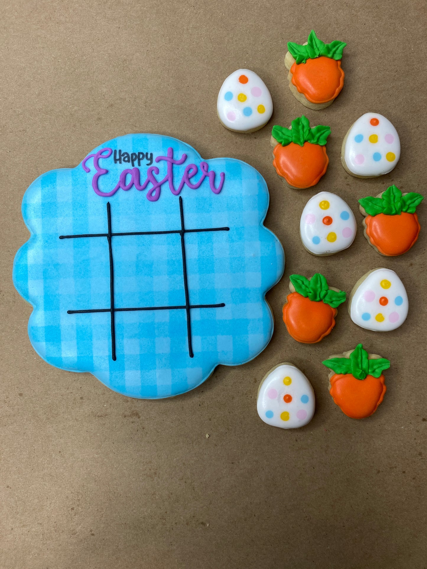 Easter Tic Tac Toe Sugar Cookie Game Set