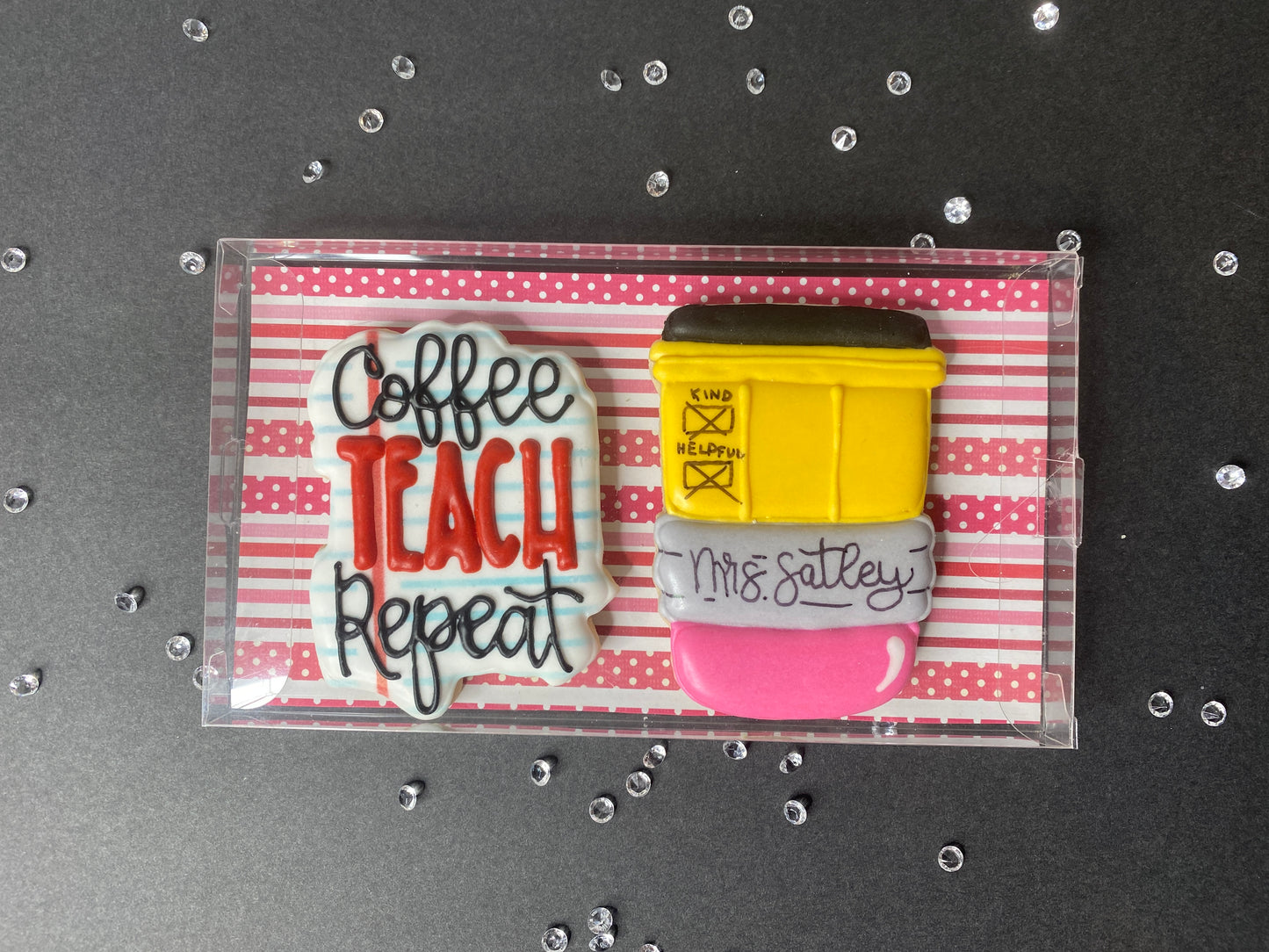 Coffee Teach Repeat Teacher Appreciation Sugar Cookie Set