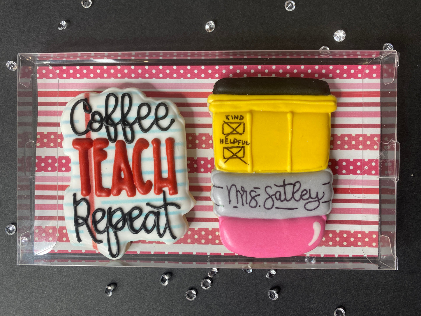 Coffee Teach Repeat Teacher Appreciation Sugar Cookie Set