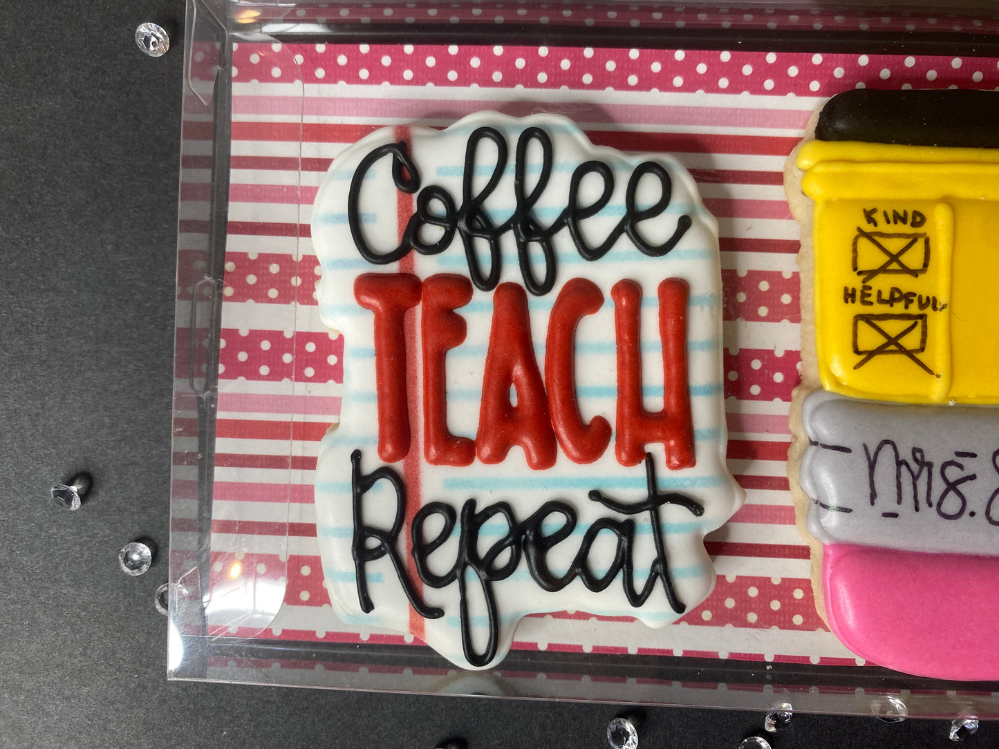 Coffee Teach Repeat Teacher Appreciation Sugar Cookie Set