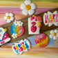 Two Groovy Retro Sugar Cookie Birthday Set