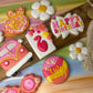 Two Groovy Retro Sugar Cookie Birthday Set