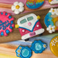 Two Groovy Retro Sugar Cookie Birthday Set