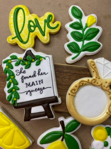 She Found Her Main Squeeze Bridal Shower Custom Sugar Cookie Set