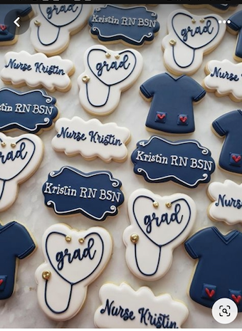 Michelle's Custom Nurse Graduation Sugar Cookie Set